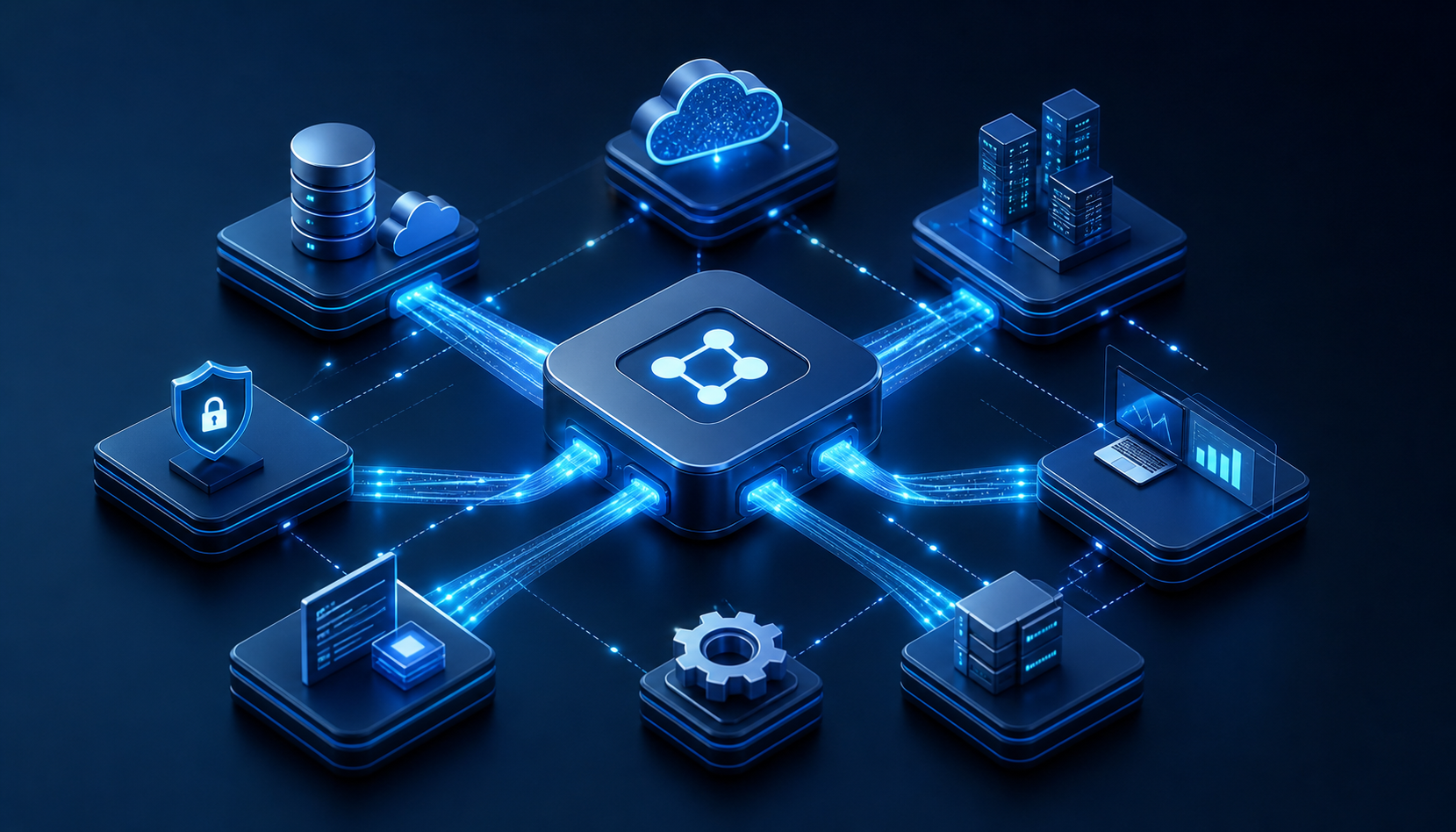 Visual de integraciones API empresariales
